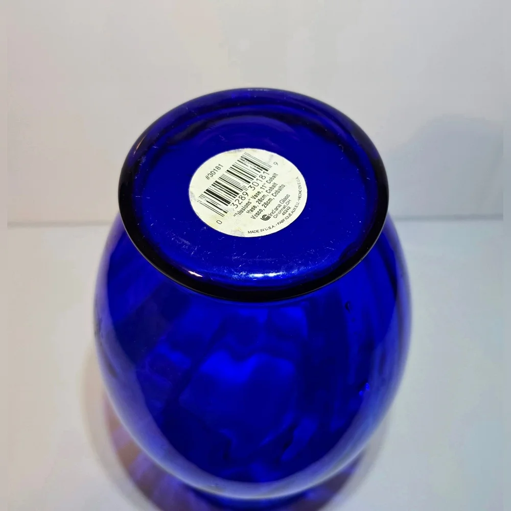 Indiana Glass 'Illusions' Cobalt Blue Vase 11